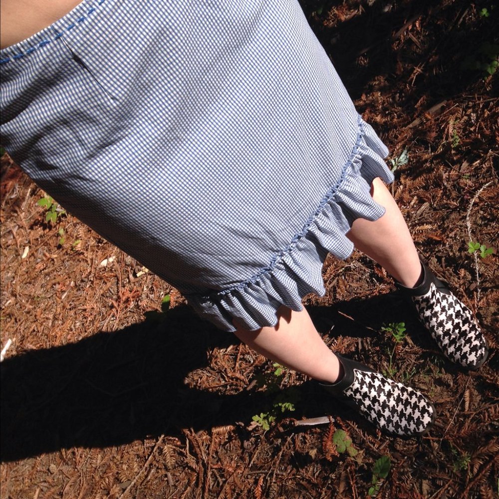 MOSCHINO Cheap+Chic Gingham Ruffle Skirt - Picture 2 of 5